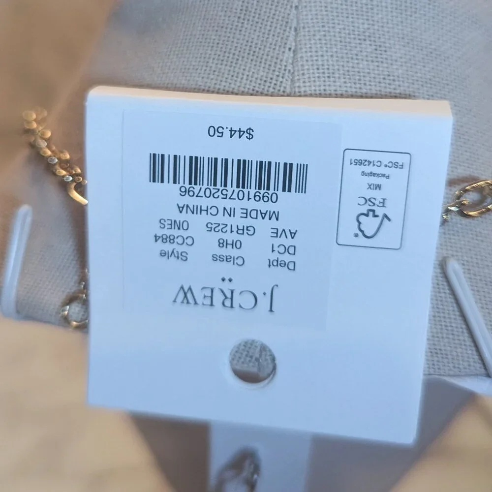 J.Crew Factory Gold Coin and Stone Pendant Necklace